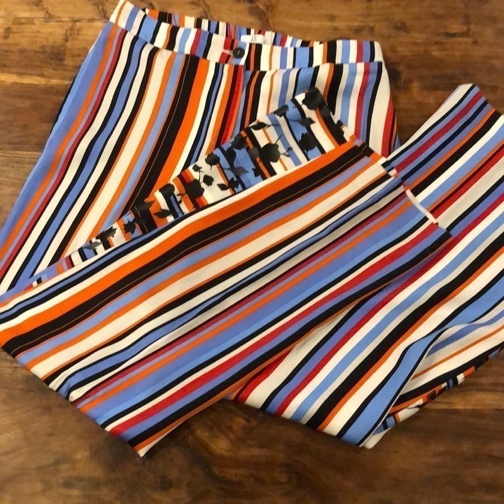 Striped Wide-Leg Palazzo Pants in Multi-Color - Picture 7 of 7